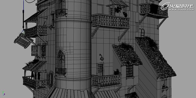 MAYA打造港口古堡 武林網 MAYA建模教程