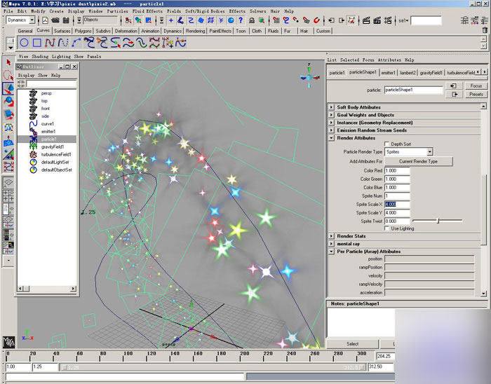 maya2008制作奇幻星璨特效教程 武林網 MAYA角色動畫教程