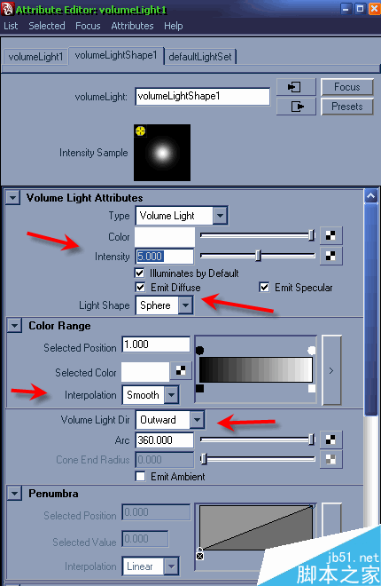 MAYA體積光Volume Light打光教程 武林網 MAYA材質燈光