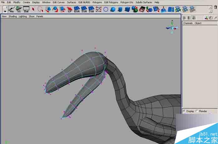 MAYA 7.0恐龍建模教程 武林網 MAYA建模教程
