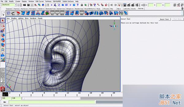MAYA NURBS制作高精度生物模型詳解 武林網 MAYA建模教程
