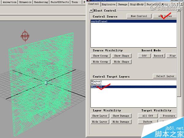 MAYA BlastCode Sweep制作墻體 武林網 MAYA建模教程
