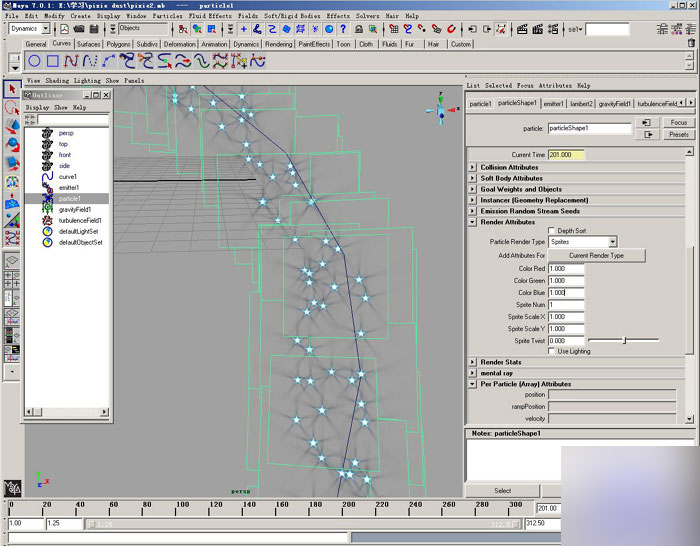 maya2008制作奇幻星璨特效教程 武林網 MAYA角色動畫教程