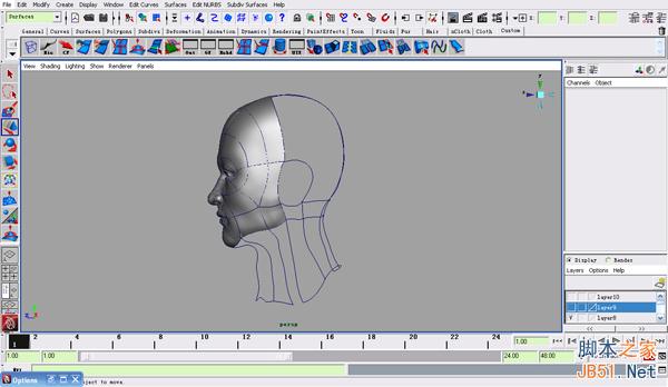 MAYA NURBS制作高精度生物模型詳解 武林網 MAYA建模教程
