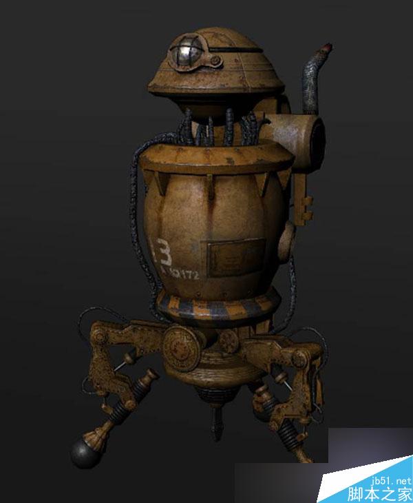 maya制作一架鋼鐵機械 武林網 maya建模教程