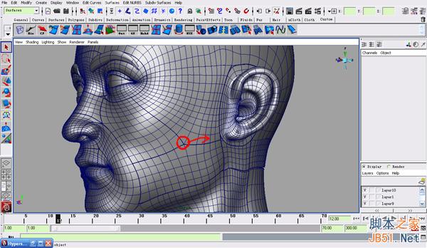 MAYA NURBS制作高精度生物模型詳解 武林網 MAYA建模教程