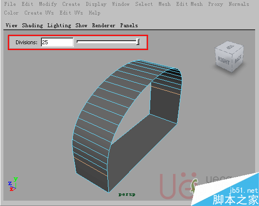 MAYA Polygons建模Edit Mesh命令集詳解解釋 武林網 MAYA建模教程19-Bridge-Divisions.gif