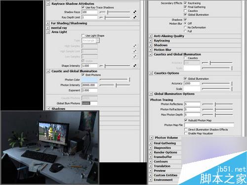 Maya Mentalray渲染逼真辦公桌教程 武林網 MAYA材質燈光