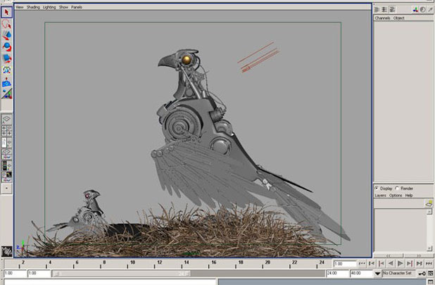 Maya制作卡通機械鳥 武林網 MAYA角色動畫教程