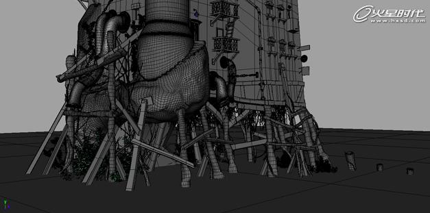 MAYA打造港口古堡 武林網 MAYA建模教程