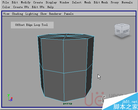 MAYA Polygons建模Edit Mesh命令集詳解解釋 武林網 MAYA建模教程30-offset-edge-loop-tool.gif
