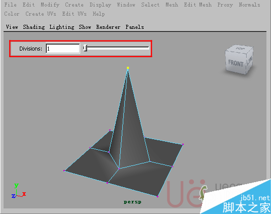 MAYA Polygons建模Edit Mesh命令集詳解解釋 武林網 MAYA建模教程13-Extrude-Vertex-Divisions.gif