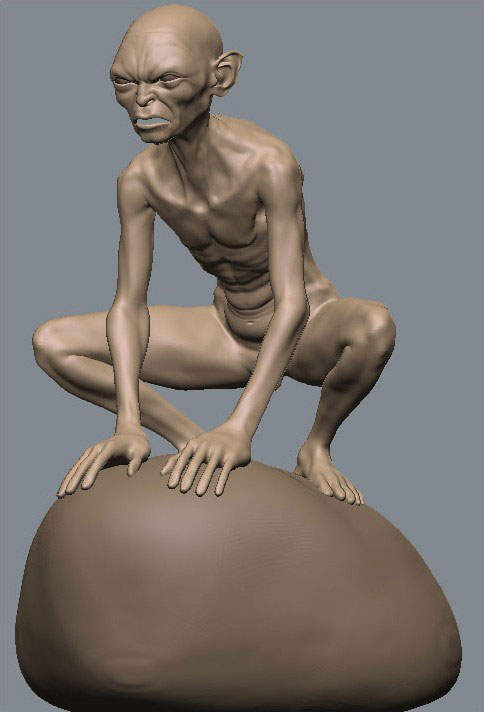 MAYA制作魔戒中的咕嚕姆 武林網 MAYA角色動畫教程