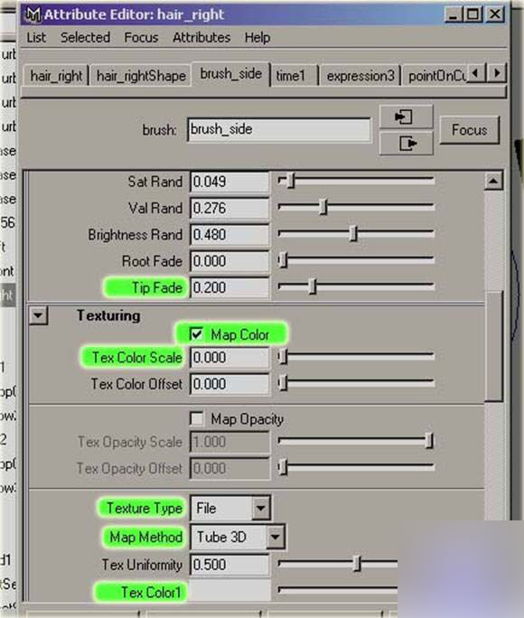 Maya PaintEffects 制作頭發 武林網 MAYA角色動畫教程