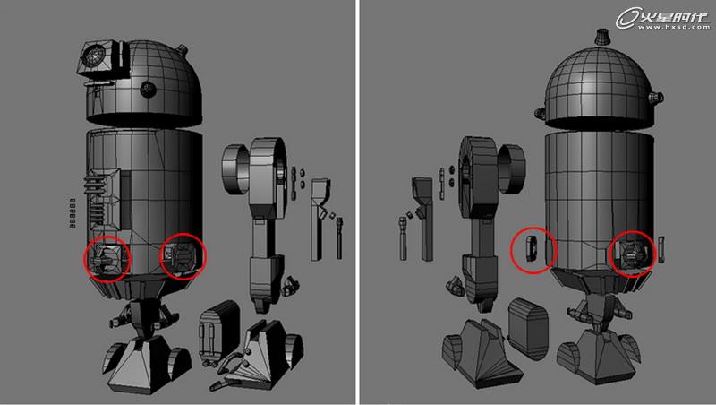MAYA制作《星球大戰》中的機器人R2D2 武林網 MAYA建模教程