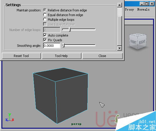 MAYA Polygons建模Edit Mesh命令集詳解解釋 武林網 MAYA建模教程28-insent-edge-loop-tool-relative-distance.gif