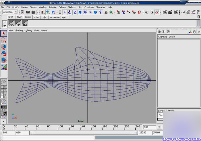 MAYA8.5粒子系統打造魚群教程 武林網 MAYA角色動畫教程