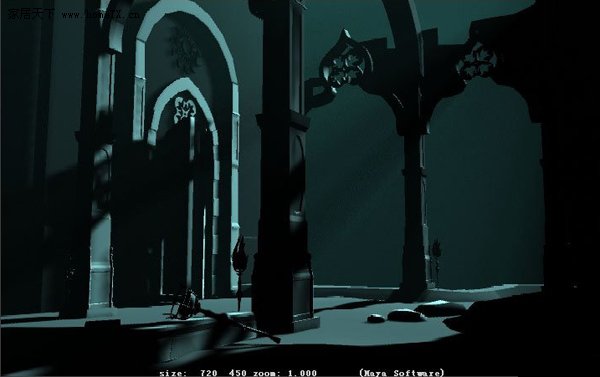MAYA打造舊城堡建筑材質 武林網 MAYA材質燈光教程