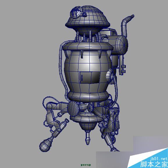 Maya制作一架鋼鐵機械 武林網 maya建模教程