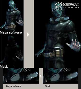 maya打造《地獄男爵》里的魚人角色 武林網 maya角色教程