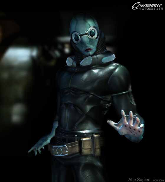 maya打造《地獄男爵》里的魚人角色 武林網 maya角色教程