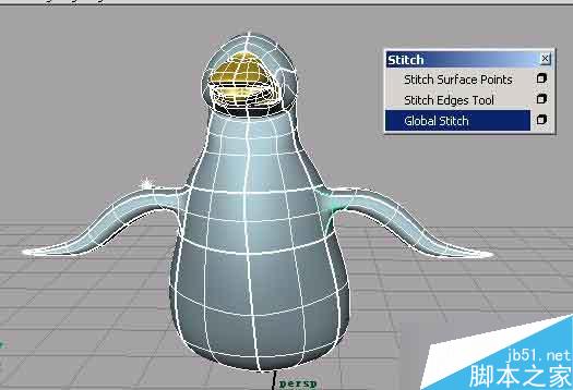 MAYA nurbs無縫建模打造一只企鵝 武林網 MAYA建模教程