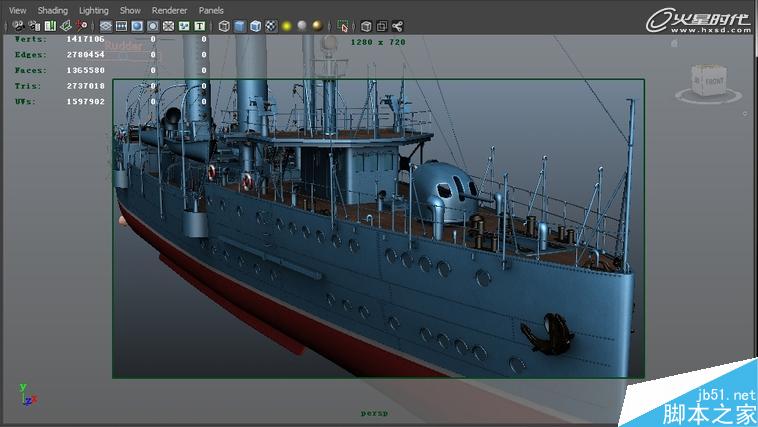 MAYA制作中山艦模型 武林網 MAYA建模教程