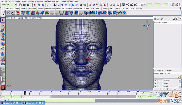 MAYA NURBS制作高精度生物模型詳解 武林網 MAYA建模教程