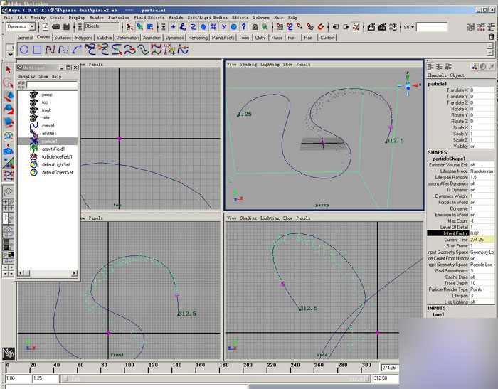maya2008制作奇幻星璨特效教程 武林網 MAYA角色動畫教程