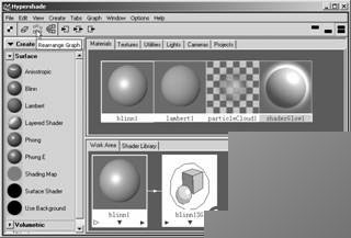 Maya 7.0 表面材質-Hypershade窗口 武林網 MAYA材質燈光