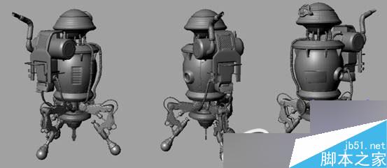 maya制作一架鋼鐵機械 武林網 maya建模教程