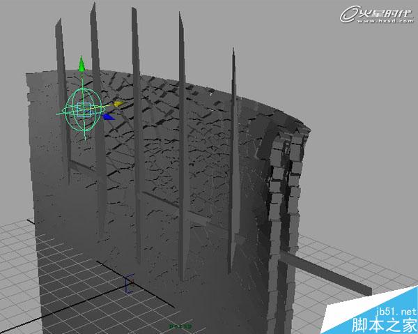 MAYA BlastCode Sweep制作墻體 武林網 MAYA建模教程