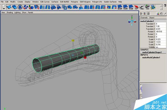 MAYA 7.0恐龍建模教程 武林網 MAYA建模教程