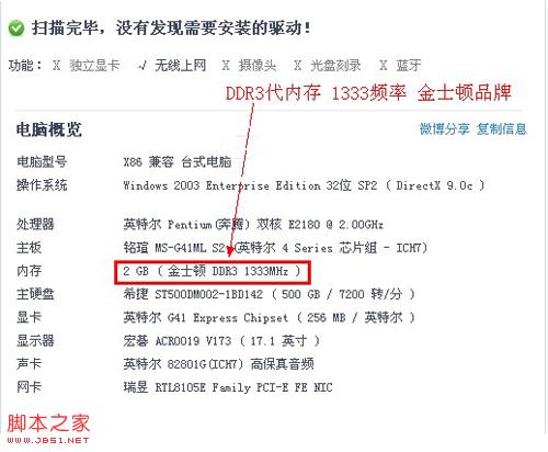 電腦內存的代數型號