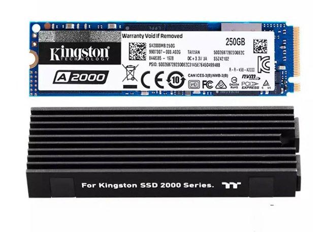 金士頓A2000系列 250G M.2 NVMe固態硬盤