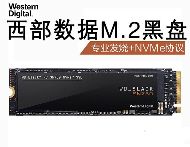西部數據 黑盤 SN750 250GB M.2 NVME固態硬盤