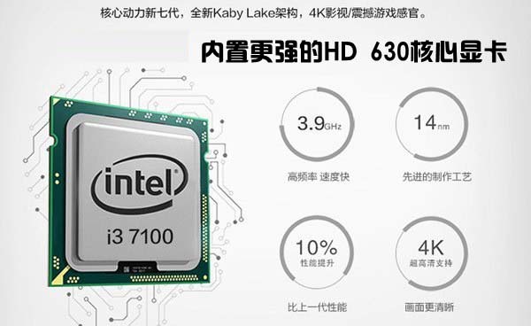 升級潛力大不落伍 3000元七代i3-7100裝機電腦配置推薦
