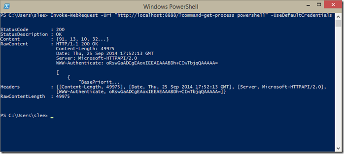 使用簡單的HTTP api來執行PowerShell腳本