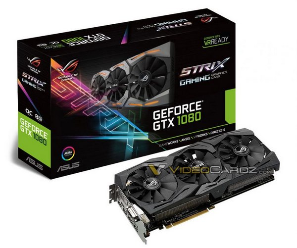 華碩ROG STRIX GTX1080顯卡即將發布