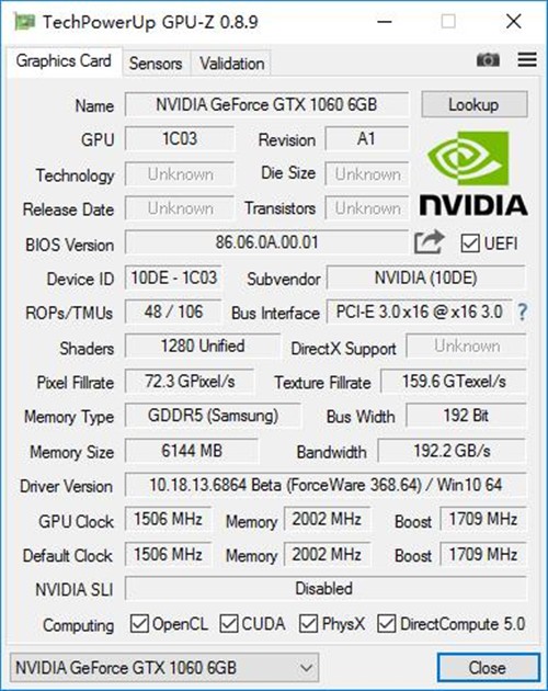 NVIDIA GTX1060顯卡怎么樣 GTX1060顯卡性能評測