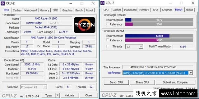 銳龍R5-1600測試成績爆出 基準測試成績超過同級i5處理器
