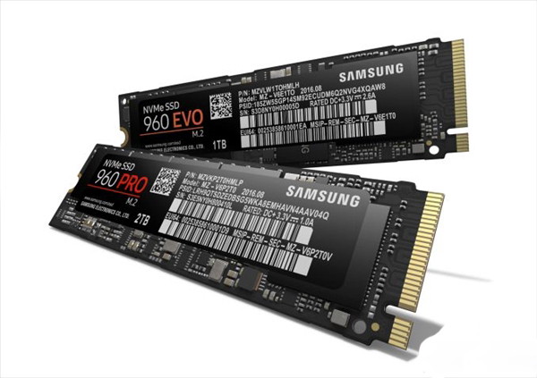三星最新發布960 PRO/EVO M.2固態硬盤：2.1GB/s全球最快寫入