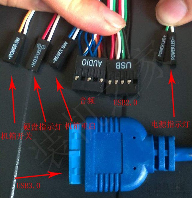 POWER SW、RESET SW、POWER LED、HDD LED電腦主板跳線怎么接？