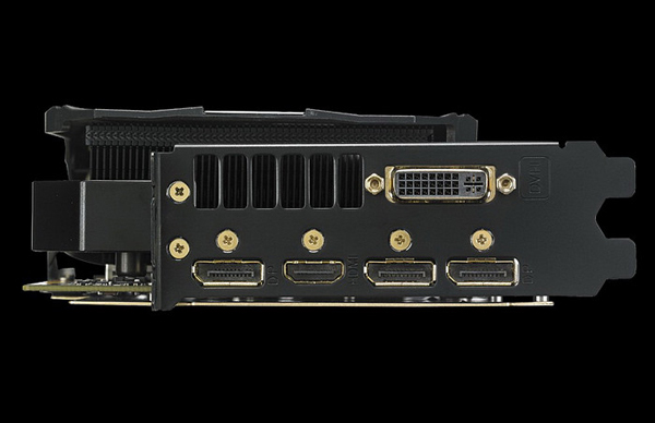 華碩GTX 980Ti 20周年紀念黃金版接口