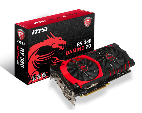 微星R9 380 GAMING 2G LE曙光版（閹割版本）
