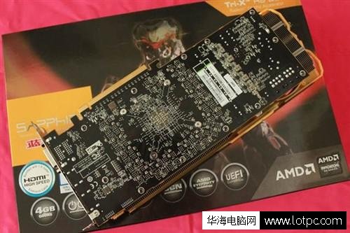 藍寶石R9 290 4G D5 白金版背部