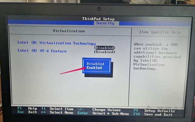 ThinkPad筆記本電腦如何開啟CPU虛擬化技術的圖文教程
