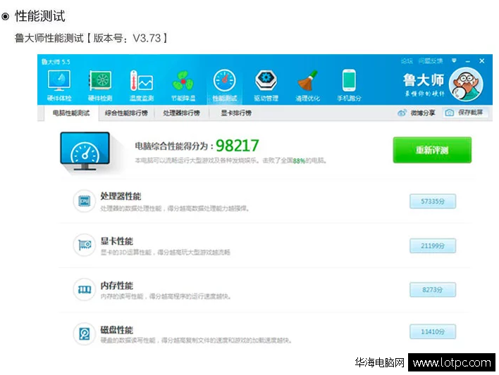 魯大師性能測試