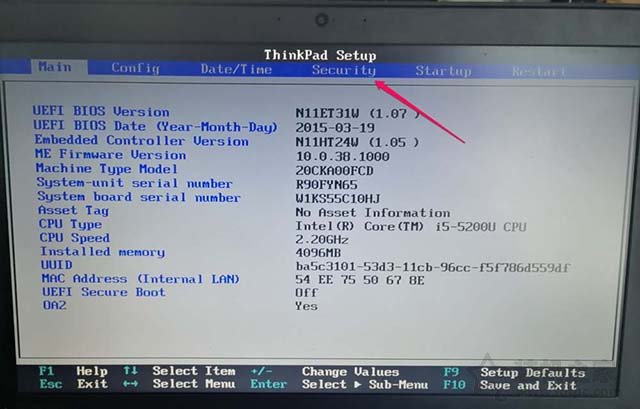 ThinkPad筆記本電腦如何開啟CPU虛擬化技術的圖文教程