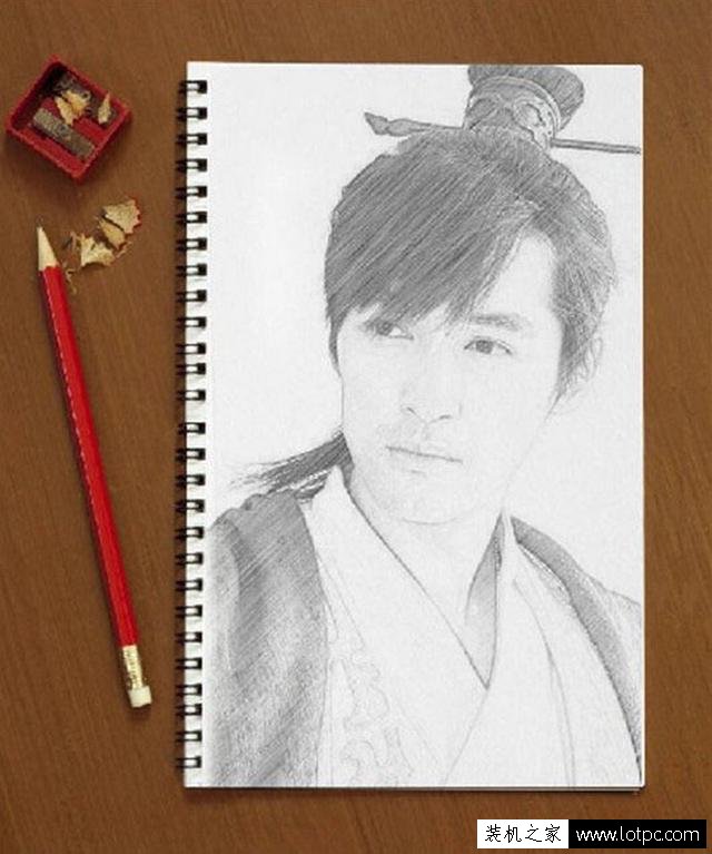 利用PS軟件將人物圖片轉成鉛筆畫，photoshop鉛筆畫制作教程